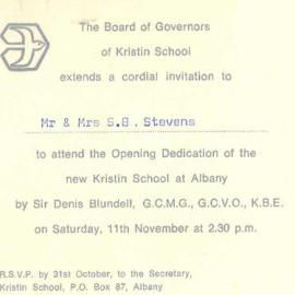 Albany Opening Invitation (1978)
